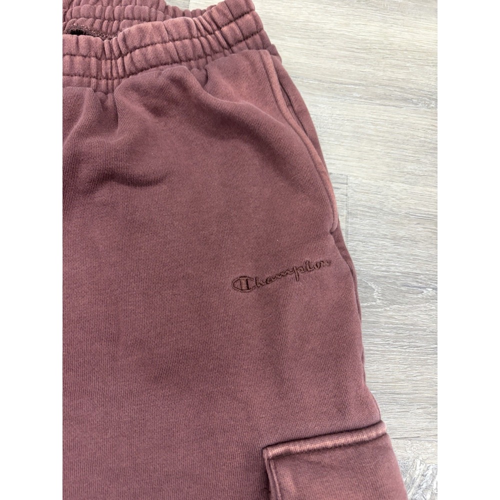 Champion Reverse Weave Cargo Sweatpants Men's M Burgundy Heavyweight Joggers - Picture 3 of 8